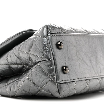 Chanel Metallic Aged Calfskin Quilted Mini Coco Handle Flap Charcoal 9 of 10