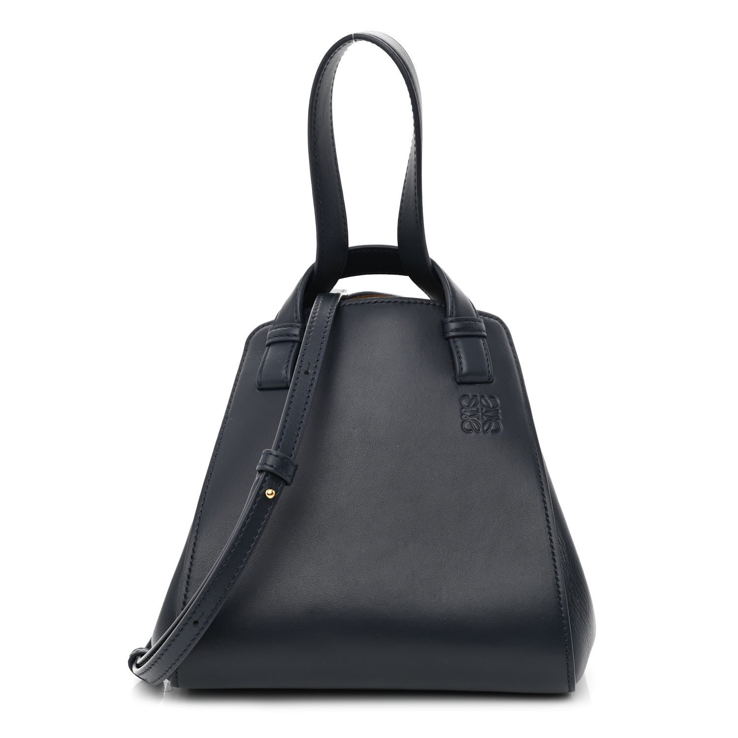 Loewe Calfskin Small Hammock Nugget Shoulder Bag Navy 1 of 9