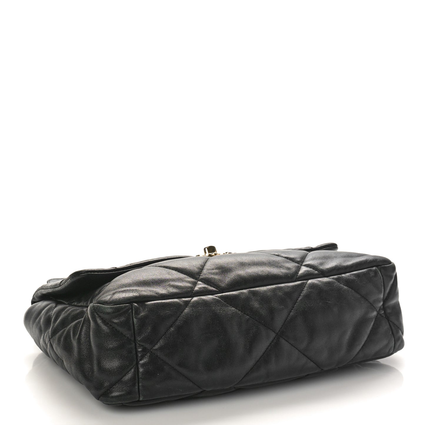 Lambskin Quilted Large Chanel 19 Flap Black