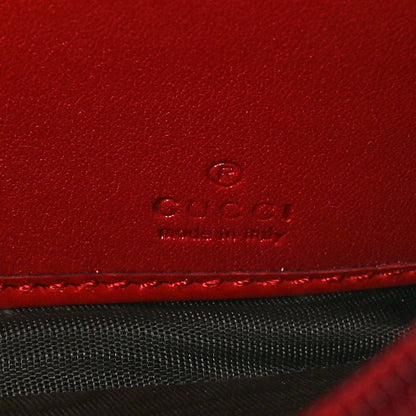 Gucci Calfskin Matelasse GG Marmont Continental Wallet Hibiscus Red 9 of 11
