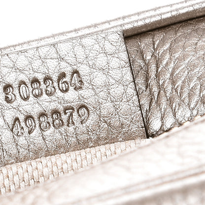 Gucci Metallic Pebbled Calfskin Small Soho Disco Bag Golden Beige 7 of 7