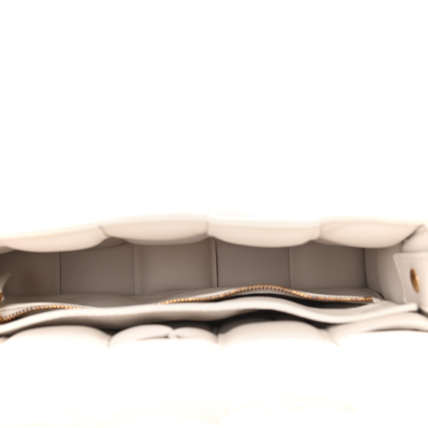 Paper Calfskin Maxi Intreccio Padded Cassette Crossbody Bag White