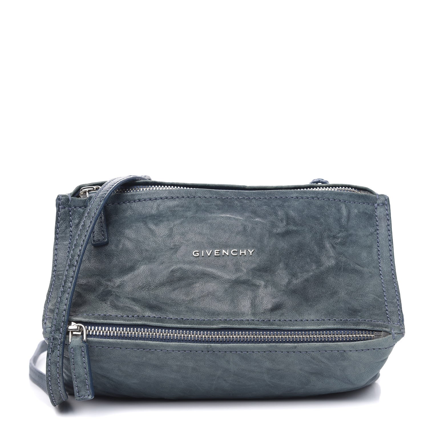 Givenchy Tumbled Sheepskin Mini Pandora Mineral Blue 1 of 12