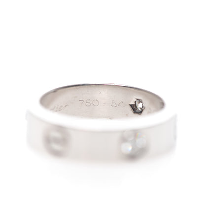 Cartier 18K White Gold 3 Diamond 5.5mm LOVE Ring 54 7 5 of 8