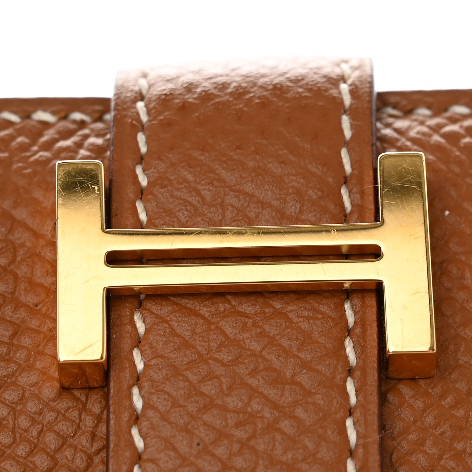 Hermes Epsom Bearn Gusset Wallet Gold 8 of 9