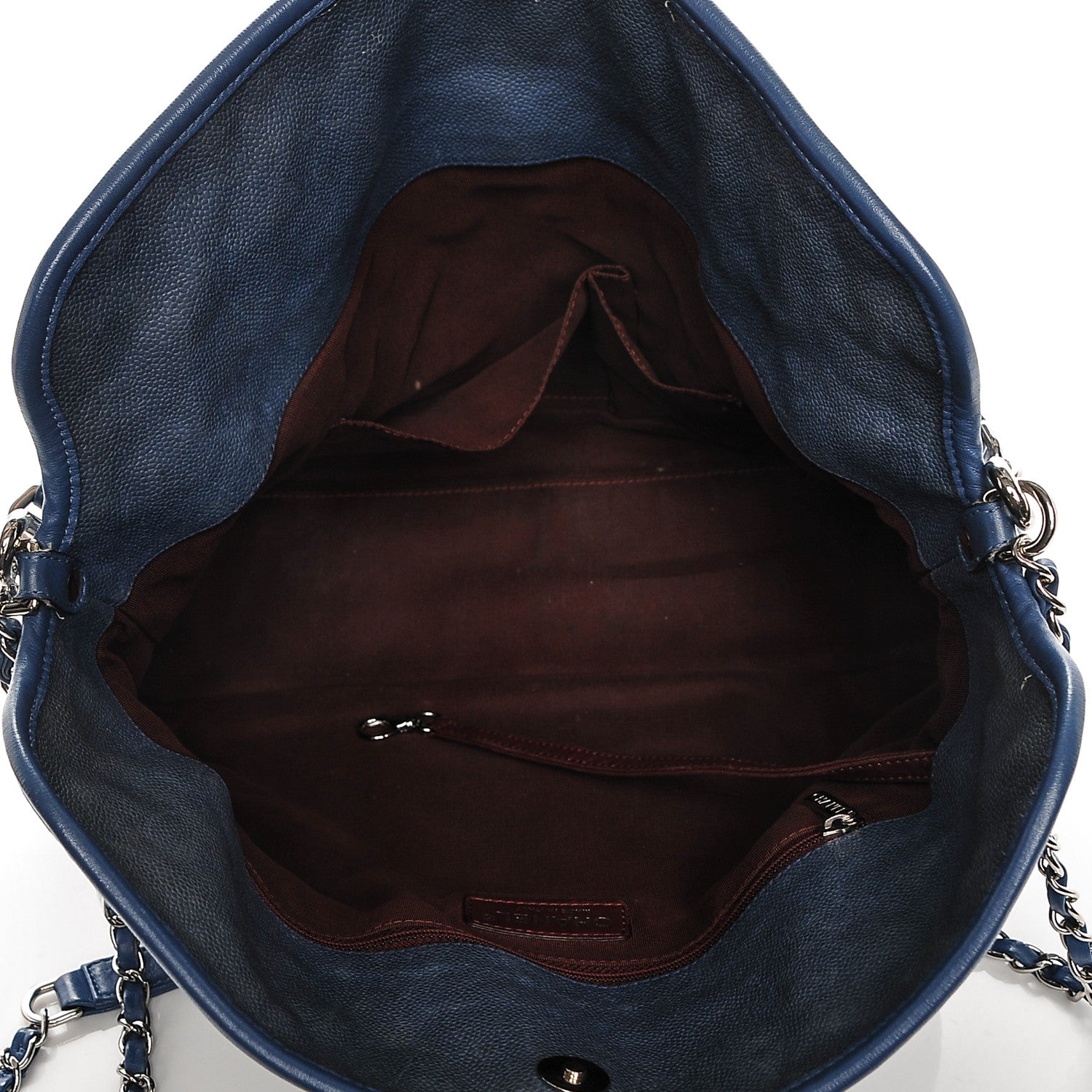 Chanel Caviar Quilted French Riviera Hobo Blue 5 of 9