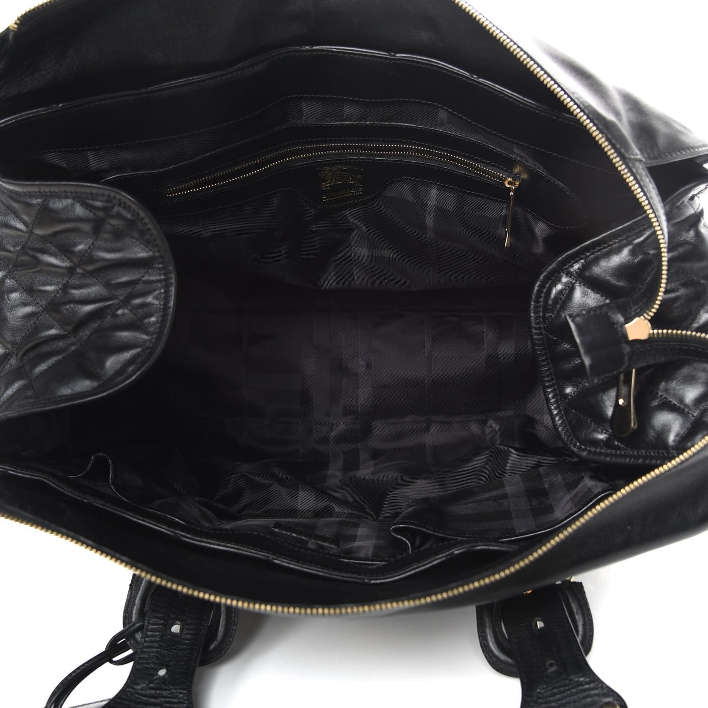 Calfskin Quilted XL Manor Tote Black