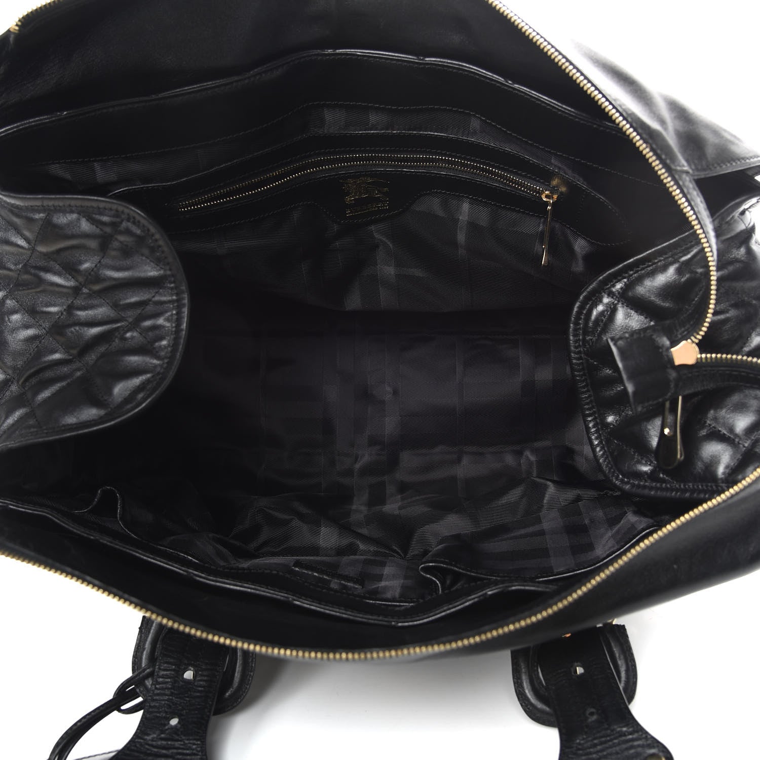 Burberry Calfskin Quilted XL Manor Tote Black 5 of 15