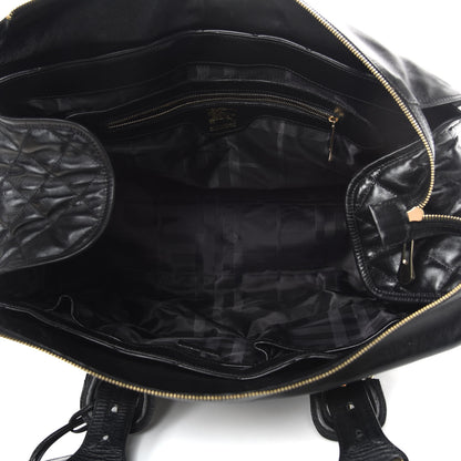 Burberry Calfskin Quilted XL Manor Tote Black 5 of 15