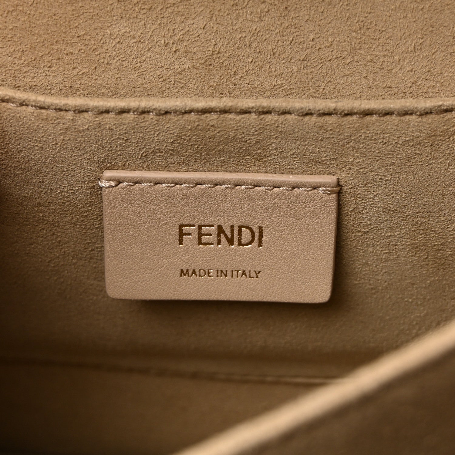 Fendi Vitello Liberty Bi-Color FF 1974 Embossed Kan U Shoulder Bag Black Maya 6 of 10