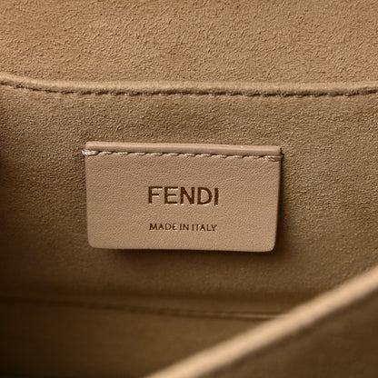 Fendi Vitello Liberty Bi-Color FF 1974 Embossed Kan U Shoulder Bag Black Maya 6 of 10