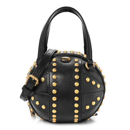Gucci Calfskin Studded Mini Tifosa Baseball Shaped Shoulder Bag Black 1 of 9