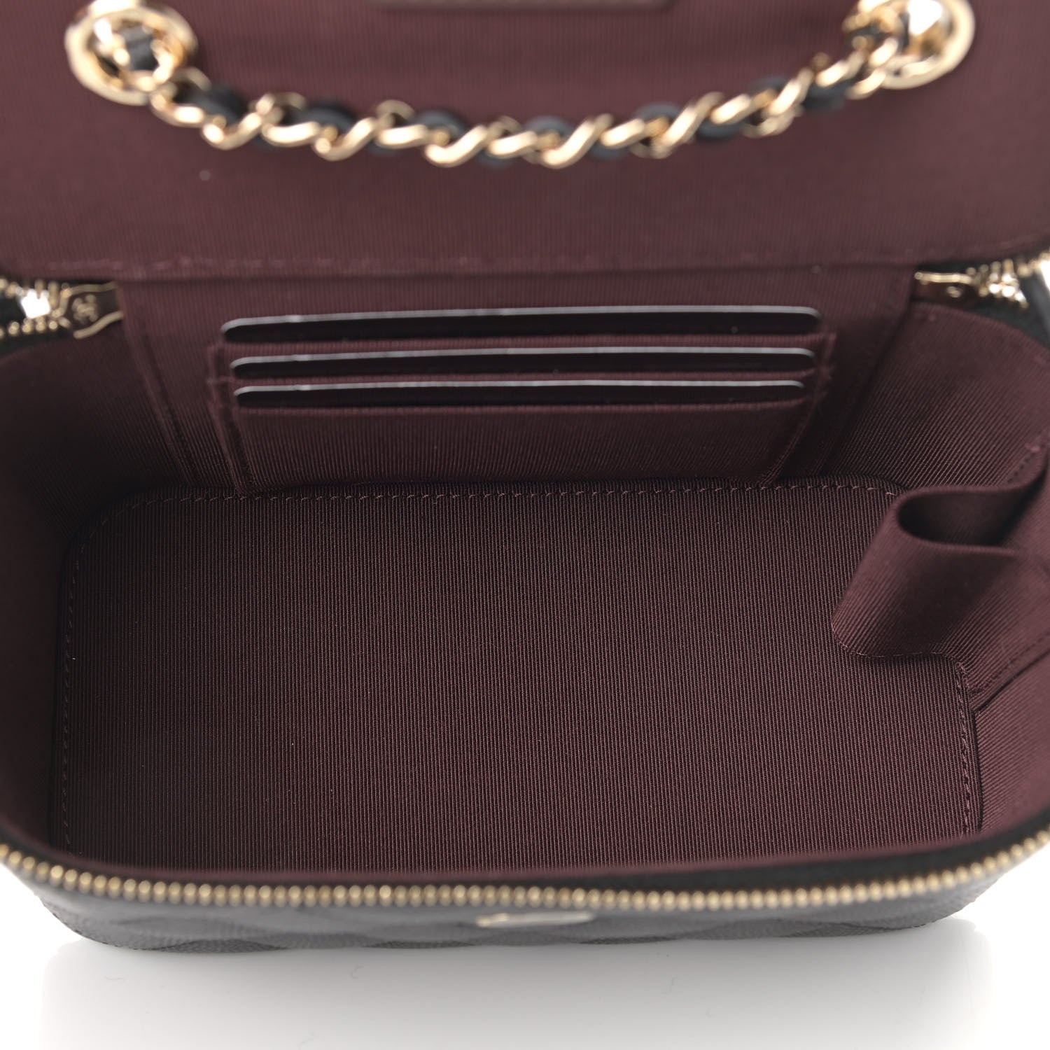 Chanel Caviar Quilted Small Vanity Case With Chain Black 5 of 10