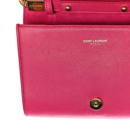 Saint Laurent Calfskin Small Classic Y Satchel Fuchsia 17 of 18