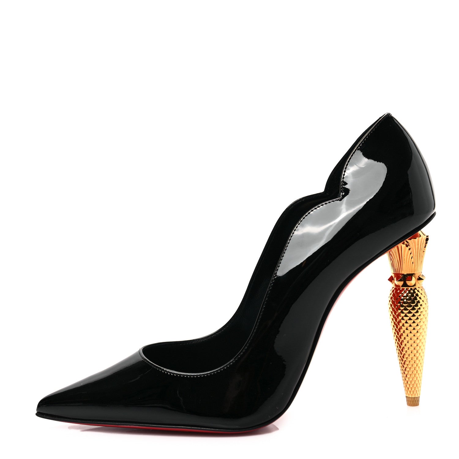 Christian Louboutin Patent Lipchick 100 Pumps 38.5 Black 1 of 7