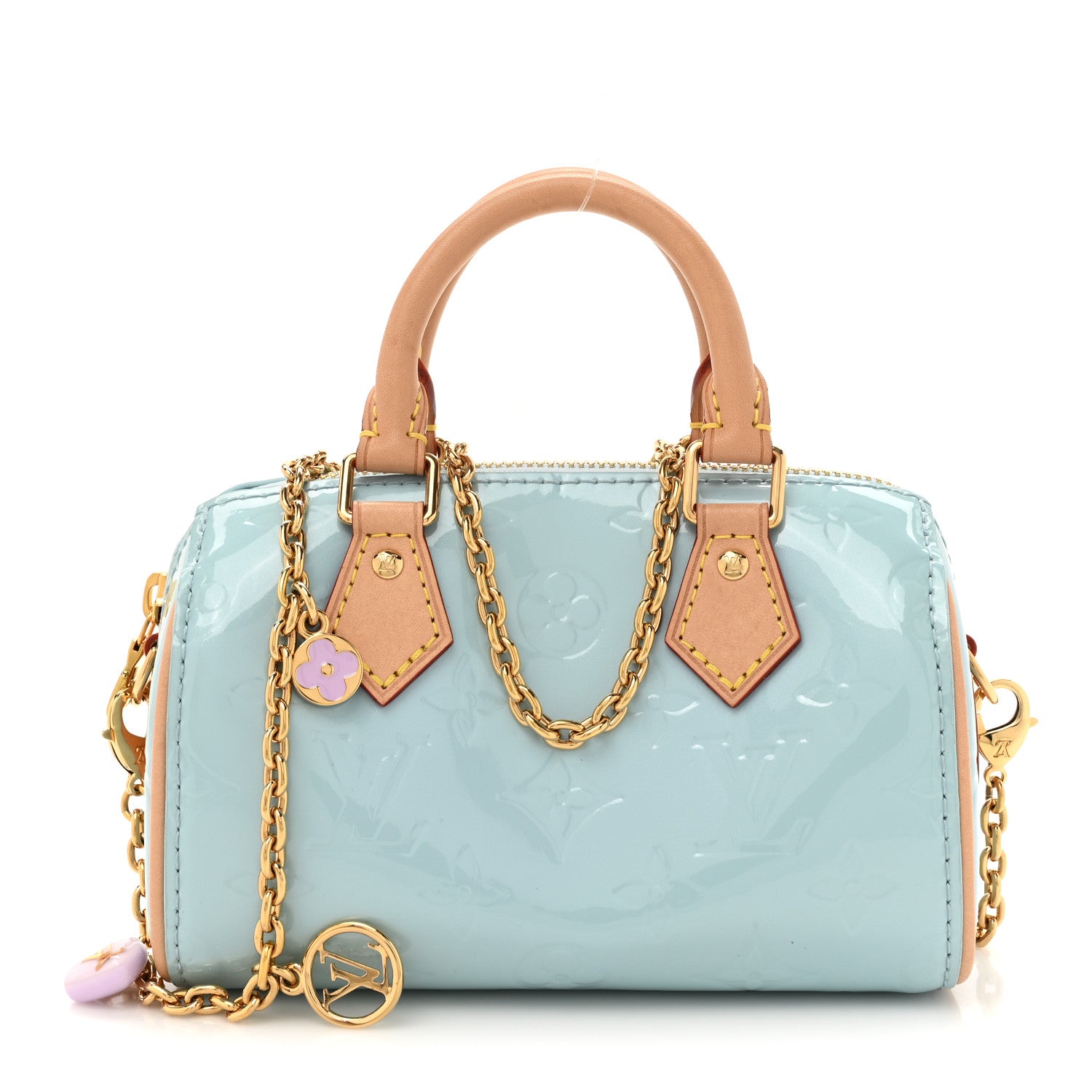 Louis Vuitton Vernis Monogram Nano Speedy Sky 1 of 9