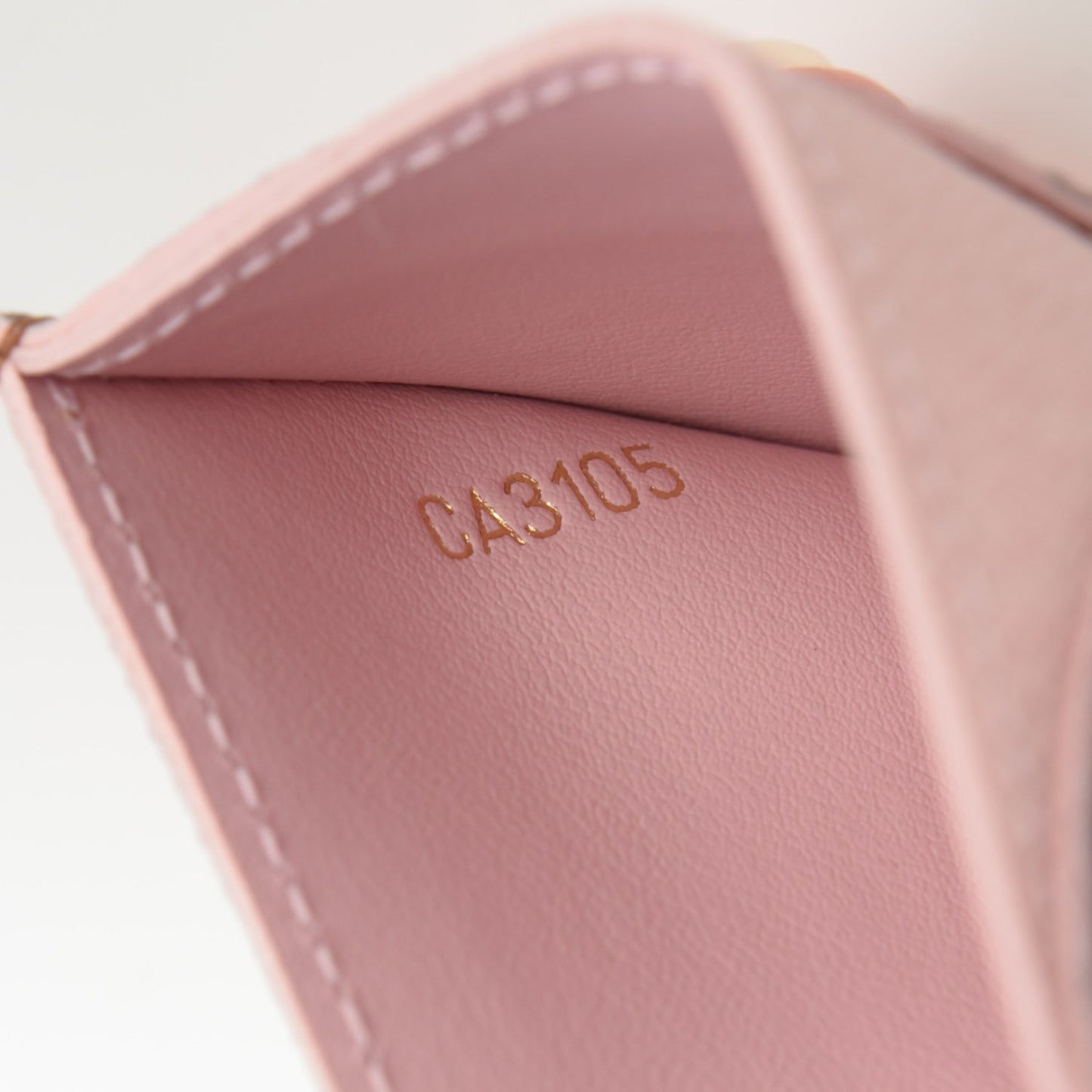 Damier Ebene Caissa Card Holder Rose Ballerine