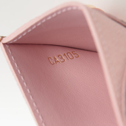 Louis Vuitton Damier Ebene Caissa Card Holder Rose Ballerine 6 of 7
