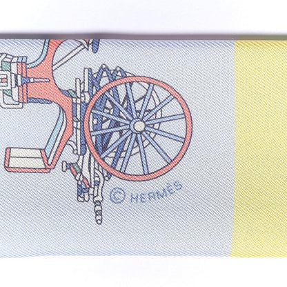 Hermes Silk Les Voitures Exquises Twilly Rose Pale Jaune Pale 4 of 4