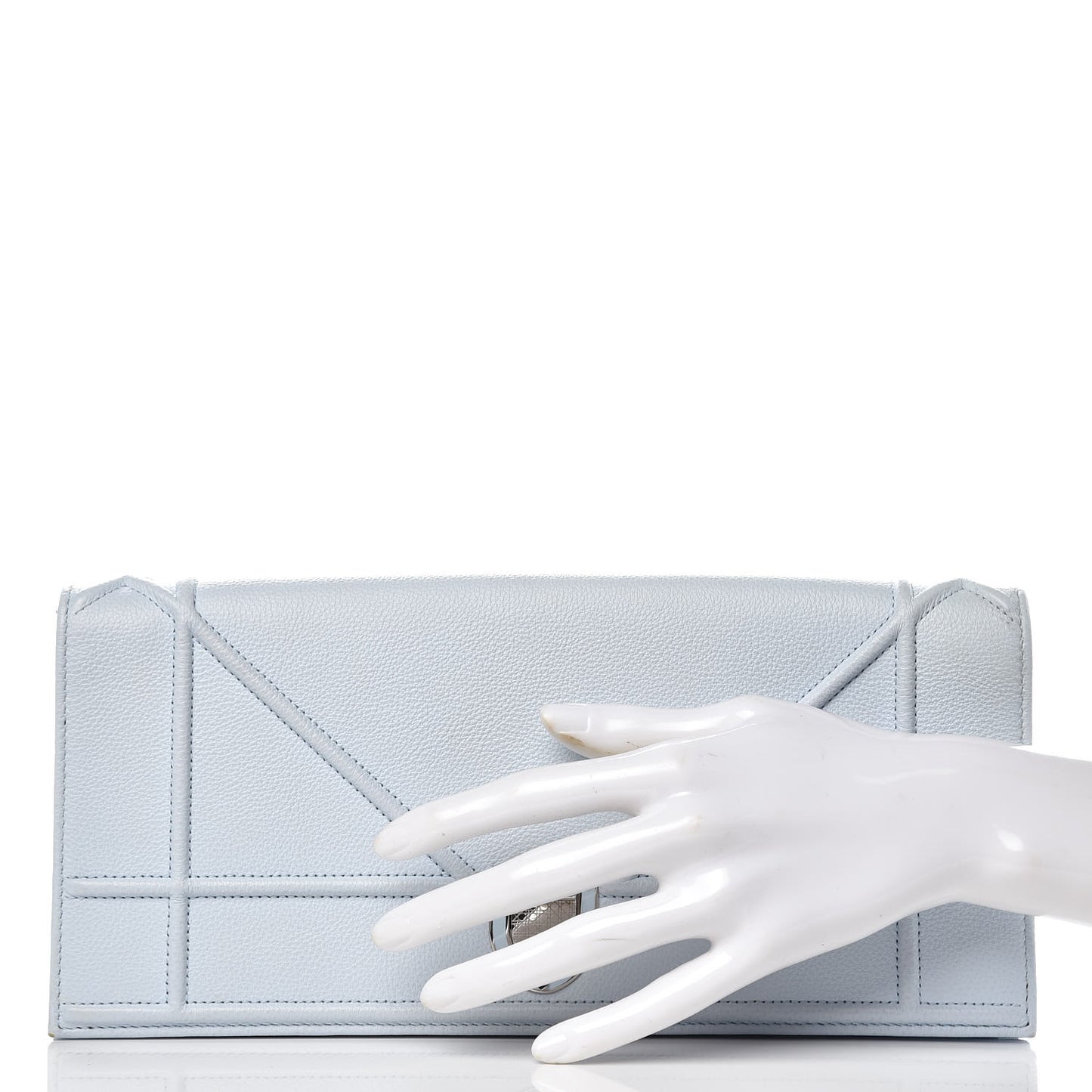 Grained Calfskin Diorama Pochette Sky Light