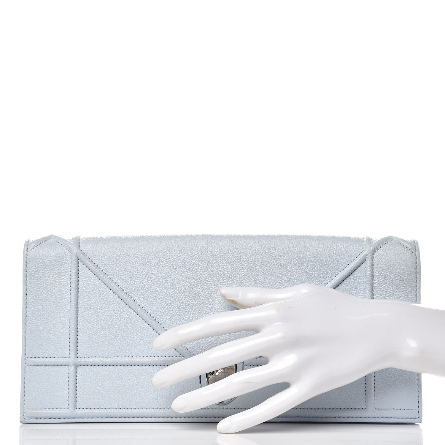 Christian Dior Grained Calfskin Diorama Pochette Sky Light 2 of 11