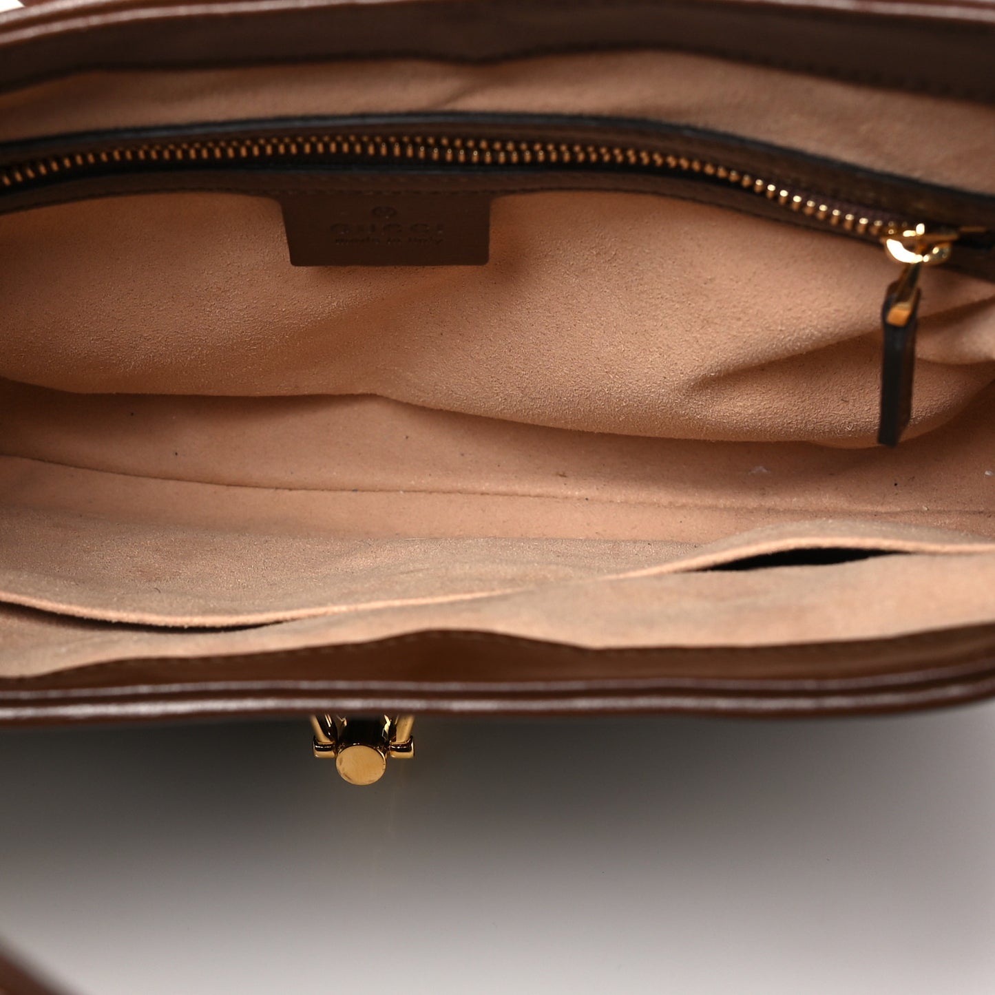 GG Supreme Monogram Azalea Calfskin Web Small Jackie 1961 Hobo Beige Ebony Brown Sugar