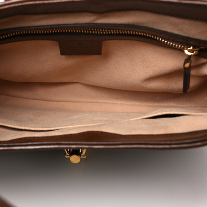 Gucci GG Supreme Monogram Azalea Calfskin Web Small Jackie 1961 Hobo Beige Ebony Brown Sugar 5 of 10