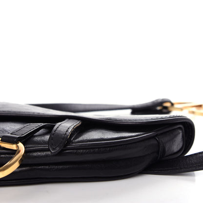 Christian Dior Ostrich Saddle Belt Bag Black 9 of 13