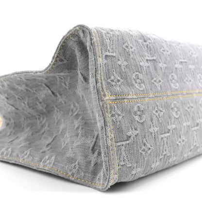 Louis Vuitton Monogram Denim Onthego MM Washed Grey 8 of 9