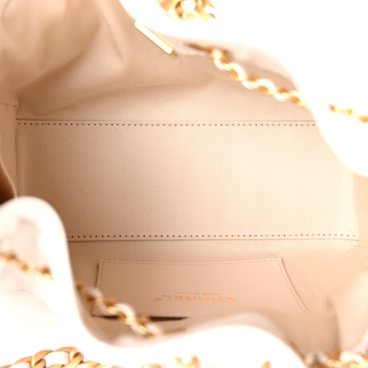 Caviar Quilted Mini Chanel 25 Handbag White