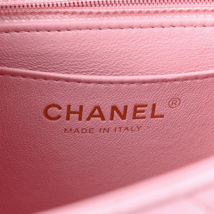 Chanel Lambskin Quilted Mini Square Flap Pink 6 of 6