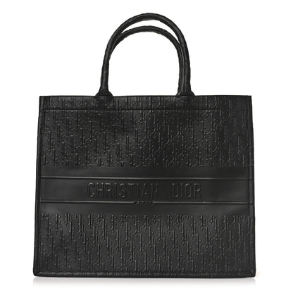 Christian Dior Oblique Calfskin Embossed Large Book Tote Black 1 of 8