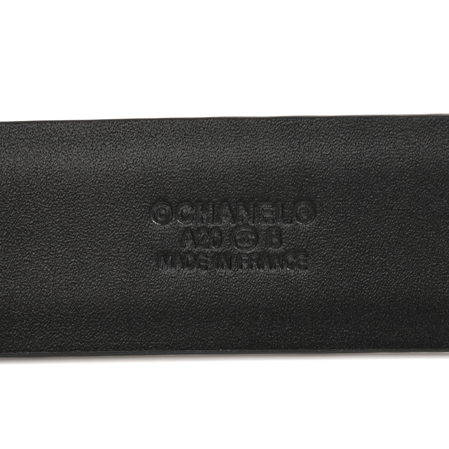 Calfskin Crystal Pearl Caviar CC Belt 80 32 Black