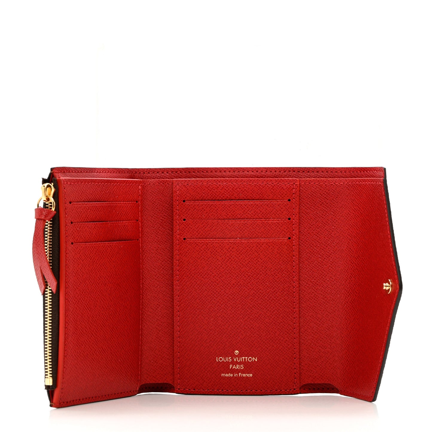 Damier Ebene Victorine Wallet Cherry