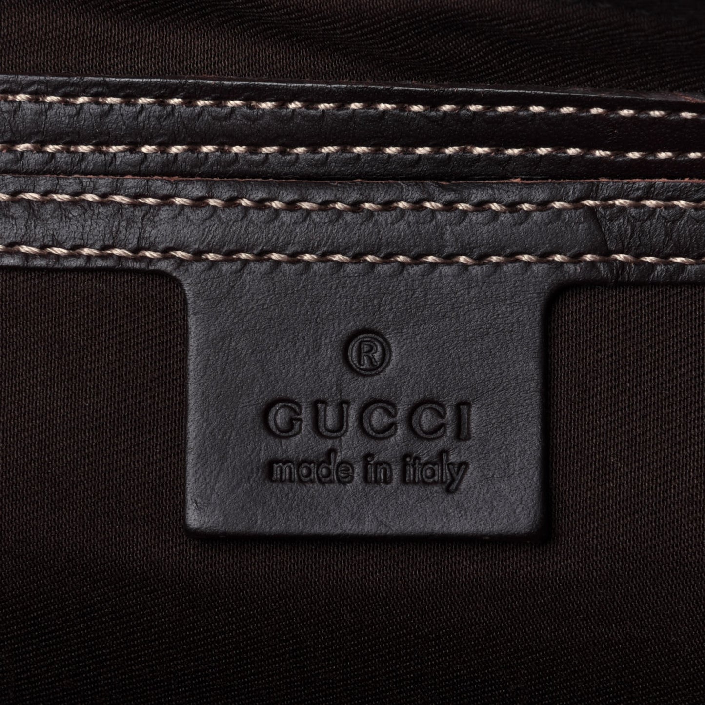 GG Supreme Monogram Belt Bag Dark Brown