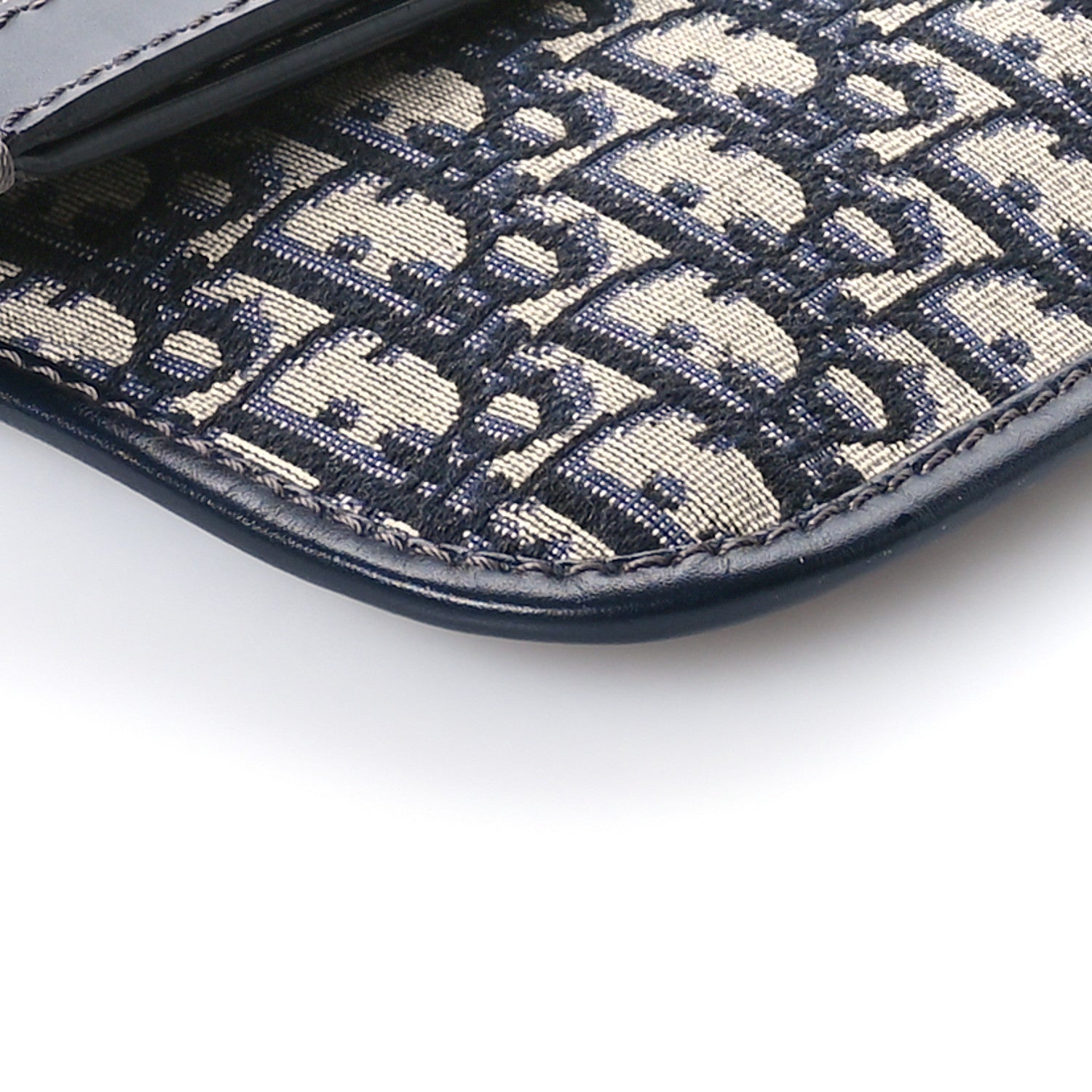 Christian Dior Oblique Fold Over Clutch Blue 9 of 11