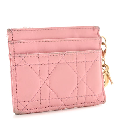 Christian Dior Lambskin Cannage Lady Dior Five-Slots Card Holder Melacoton 3 of 11