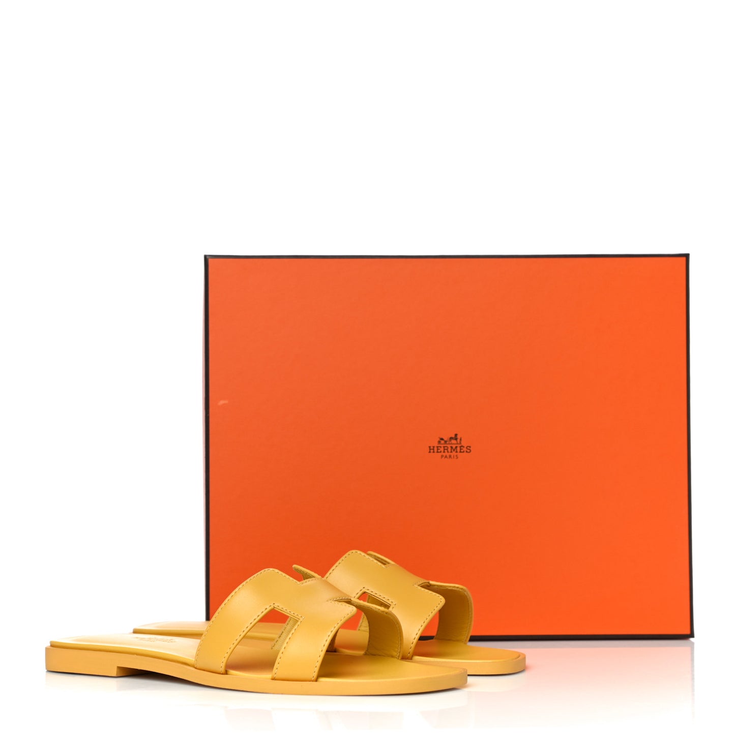Calfskin Oran Sandals 36.5 Jaune Citron