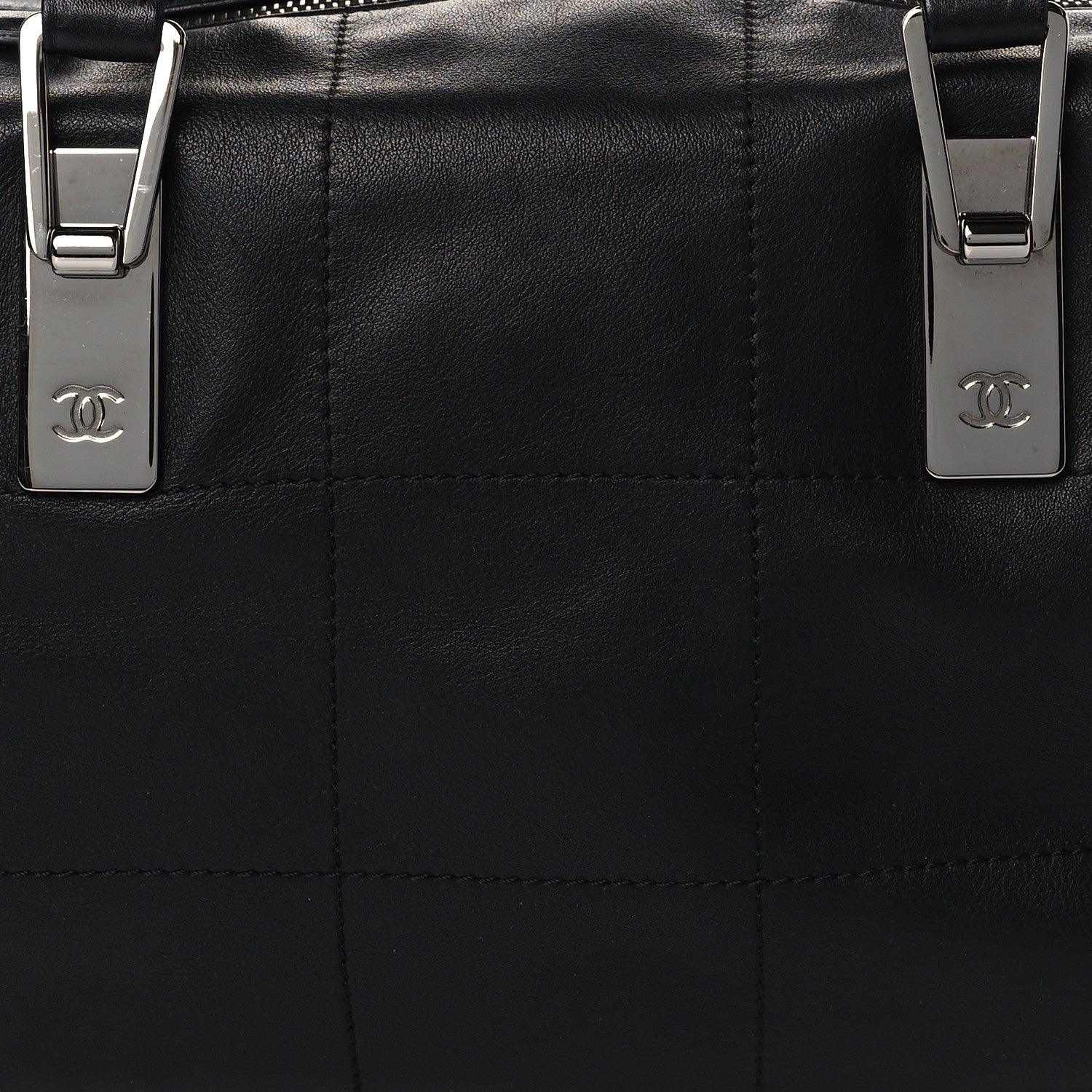 Chanel Lambskin Square Stitched Large Tote Black 7 of 9