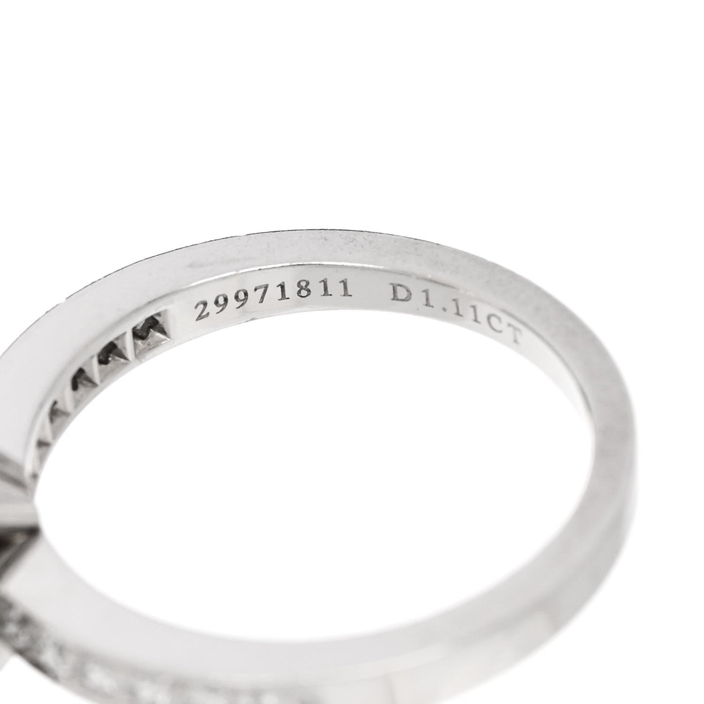 Platinum Diamond 1.11ct Ribbon Engagement Ring 52 6