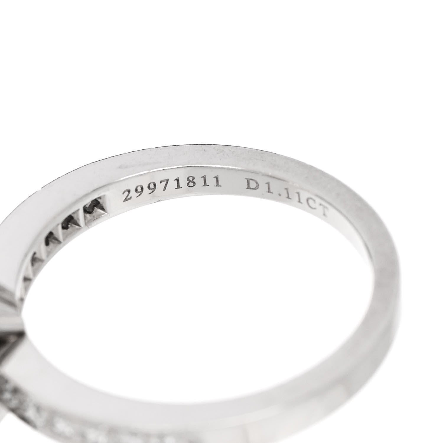Tiffany Platinum Diamond 1.11ct Ribbon Engagement Ring 52 6 6 of 7
