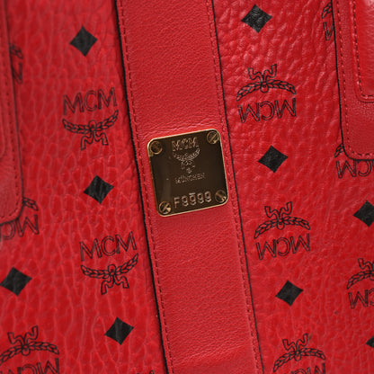 MCM Visetos Medium Liz Reversible Shopper Tote Ruby Red 7 of 17