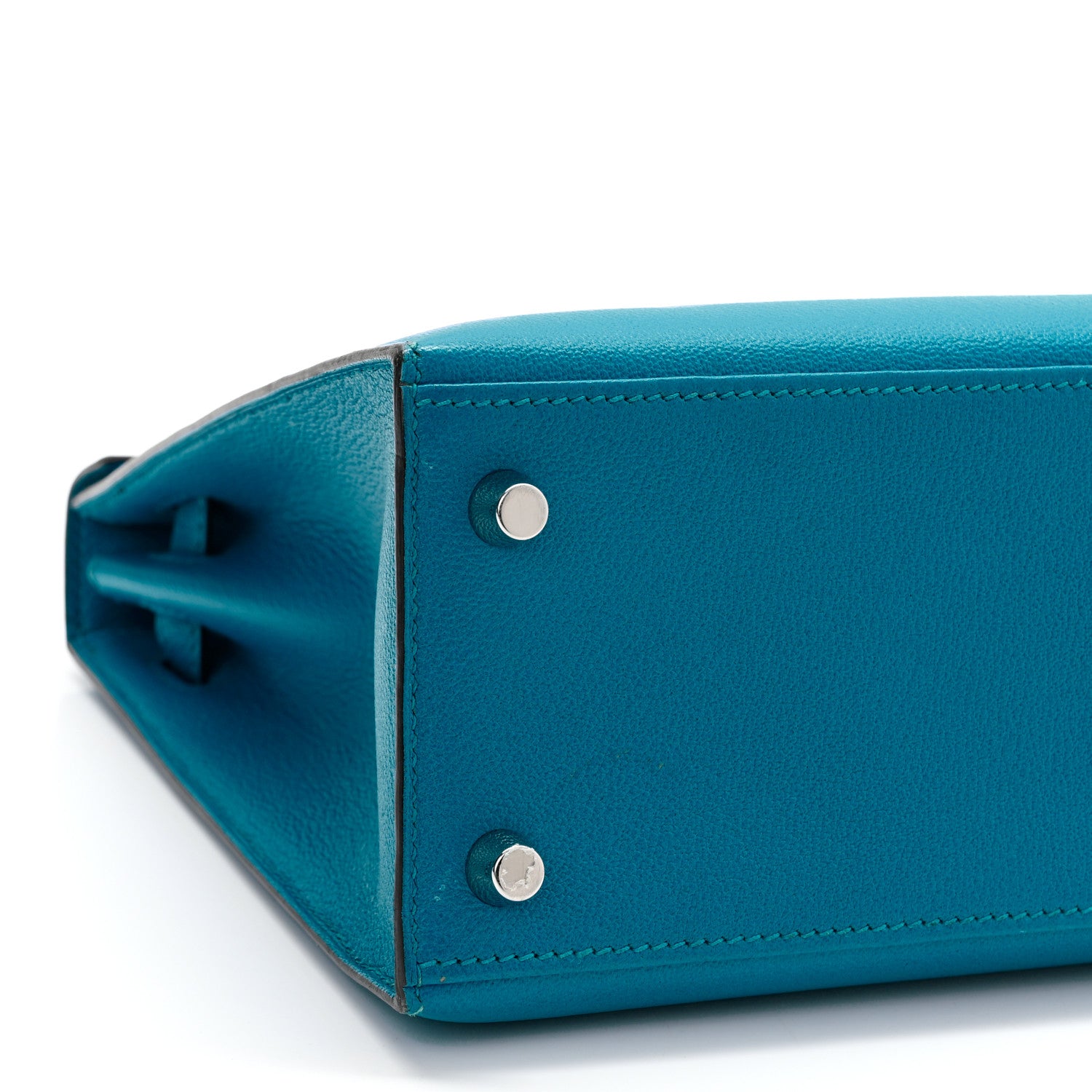 Hermes Chevre Mysore Kelly Sellier 25 Turquoise 9 of 14