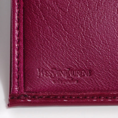 Saint Laurent Patent Calfskin Y Mail Long Wallet Burgundy 6 of 8