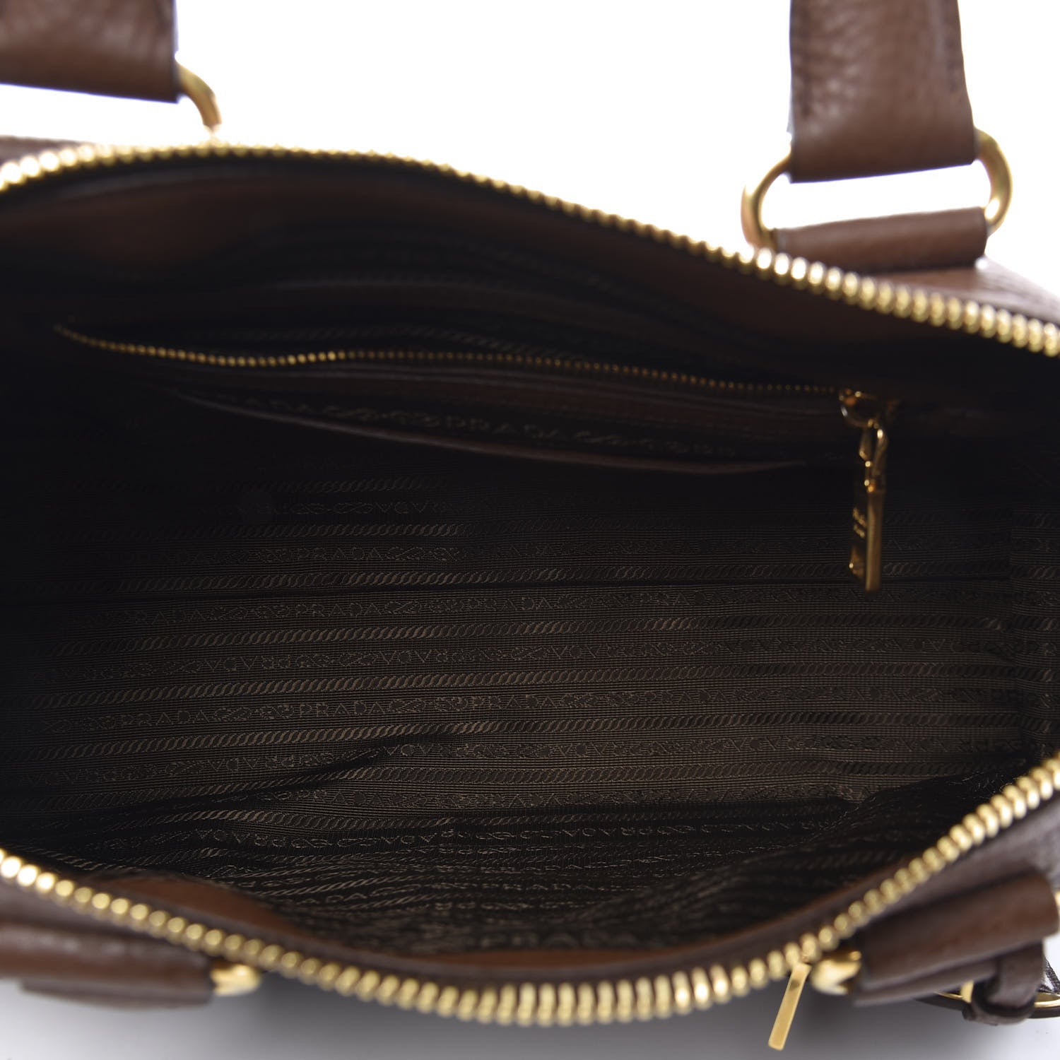 Prada Vitello Daino Shopping Satchel Palissandro 5 of 10