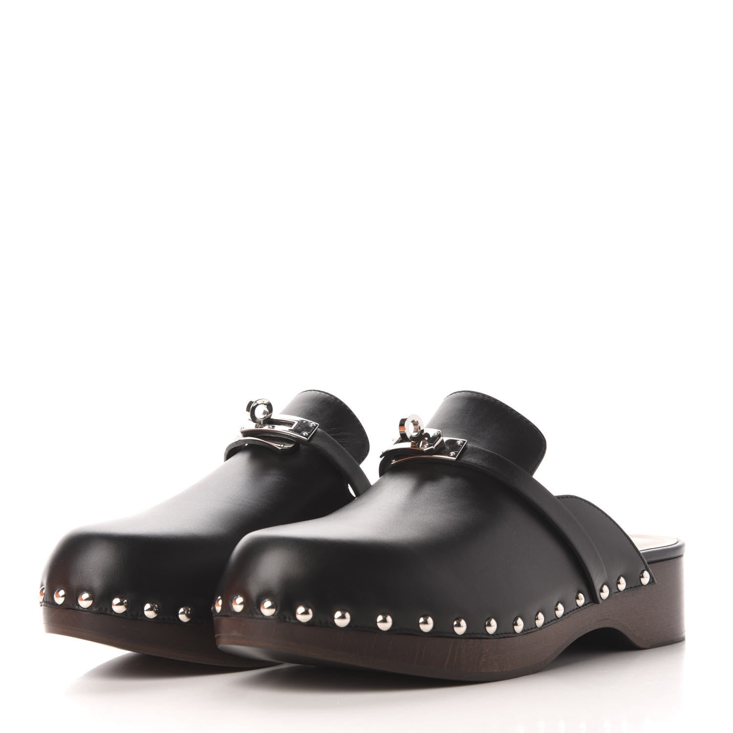 Hermes Calfskin Carlotta Mules 40 Black 3 of 8
