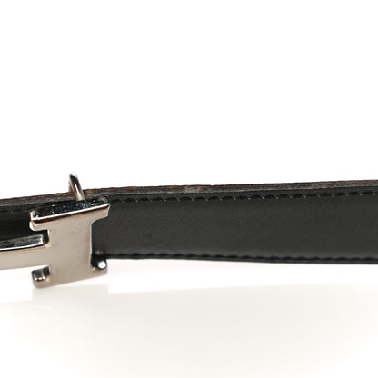 Hermes Box Courchevel 32mm H Belt 74 Black Gold 11 of 14