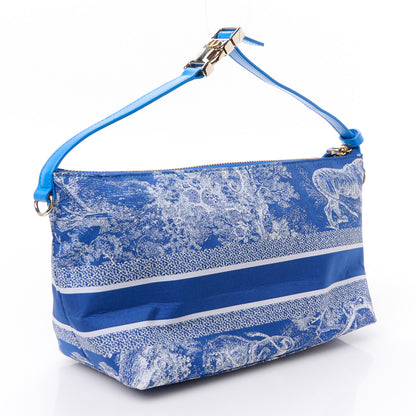 Christian Dior Technical Fabric Toile De Jouy DiorTravel Nomad Pouch Fluorescent Blue 3 of 10