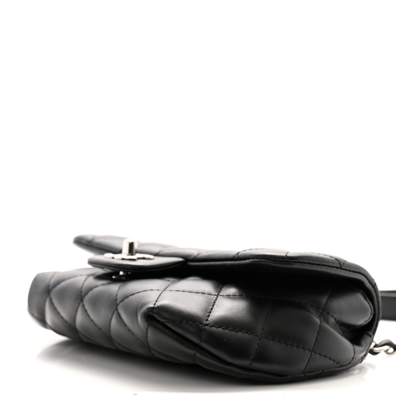 Chanel Calfskin Quilted CC Uniform Flap Belt Bag Black 10 of 11