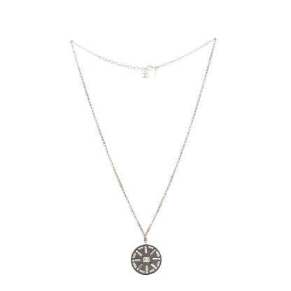 Chanel Resin Crystal CC Necklace Black Gold 2 of 3